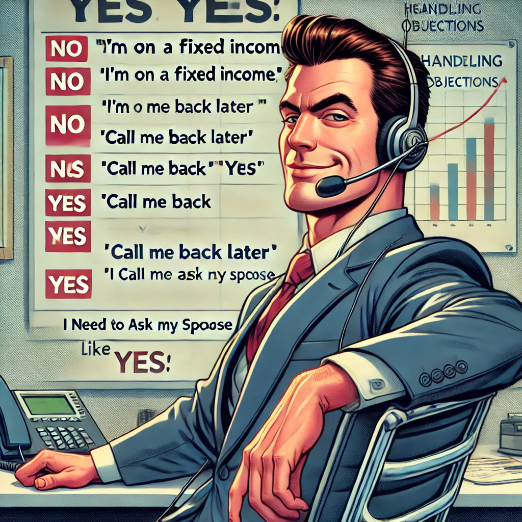 A-humorous-digital-illustration-of-a-confident-telemarketer-wearing-a-headset-leaning-back-in-their-chair-with-a-victorious-smirk